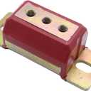 Transmission Mount Kit 1958-2002 Chevy/GMC Trucks & GM Passenger Cars, 3.75" - 4.25" Wide, 1 or 2 Bolt Style, Red Metal Chassis Mount, 2 Units, Rubber Frame