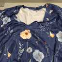 Zeagoo Tops for Women 2025 Summer 3/4 Length Sleeve T Shirts Dressy Casual V Neck Floral Blouses Vacation Clothes