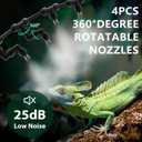 MECESOR Automatic Reptile Mister Humidifier with Timer,Programmable Terrarium Reptile Mister System for Chameleons, Snakes,Frogs,Turtles & Lizards - Smart Spray Control