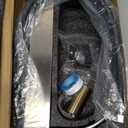 Airuida Vessel Sink Faucet Brushed Nickel, Tall Waterfall Bathroom Single Handle Single Hole, Deck Mount Mixer Tap with Large Rectangular Vessel Faucet Lavatory Vanity (Tall Faucet:11.8-inch)