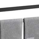 2 Packs 28 Inch Towel Bar for Bathroom 12/16/24/28/32/36 Inch Kitchen Towel Holder Brushed Nickel Towel Rod Wall Mounted SUS304 Rustproof Towel Rack Modern Square Design (2, Matte Black, 28 Inch)