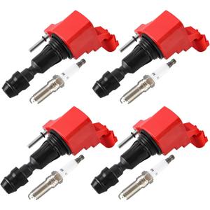 Ignition Coils & Iridum Spark Plugs Pack of 4 Compatible with Buick Lacrosse Regal Verano Chevrolet Captiva Sport Cobalt Equinox Malibu HHR GMC Terrain Pontiac UF491 90117