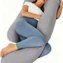 Pregnancy Pillow for Sleeping, New G-Shaped Maternity Pillow with Microfiber Removable Cover, Support Back, Hips, Legs, Belly for Pregnant Women Sleeping, 57x 31 Inch