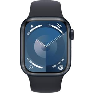 Apple Watch Series 9 [GPS, 41mm] - Midnight Aluminum Case with Midnight Sport Band S/M