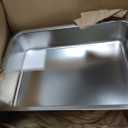Low Side Stainless Steel Cat Litter Box, Non-Stick Metal Pet Pan