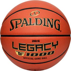 Spalding Legacy TF-1000 Indoor Game Basketballs, Moisture Wicking Microfiber Composite Cover, High School & College Approved (Size 6, 28.5", Orange)