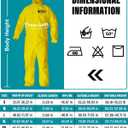 Hazmat Suit Disposable Coverall | Full Body Painters Suit in 7 Sizes with Multiple Specifications for Men & Women - X-Large, Yellow, 1