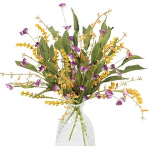 4Pcs Artificial Flowers Wild Flowers Bouquet Artificial Greenery Shrubs Floral Arrangement Faux Flowers Decor Indoor for Spring Summer Farmhouse Home Kitchen Table Centerpieces Decoration (Multi Color)