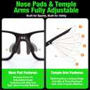 Tallew Lensless Protective Glasses with Travel Case Sport Goggles with dinkball Player Sports Glasses