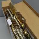 N9R 300PCS Gold Plastic Silverware, Heavy Duty Gold Plastic Cutlery Set Disposable Flatware Dinnerware, 100 Forks, 100 Spoons, 100 Knives, Perfect for Party, Wedding and Daily Use