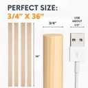 10PCS 3/4 x 36 Inch Birch Dowel Rods – Natural Wooden Sticks for Crafts Unfinished Craft Wood Smooth Round Wood Rods for DIY Projects Home Decor Educational Use