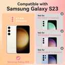 ChiCsFleur for Samsung Galaxy S23 Case, TPU Phone case with Camera Protection for Women Girls Teens - Pink Chinoiserie Decor Elegant Artistic Minimalist Floral Blossom Gift Sorority Aesthetic Unique (Bluselle)