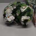 FAICOIA 8 Pcs Artificial Impatiens Flowers for Outdoors Faux Impatiens Bushes White Silk Flowers Greenery Artificial Impatiens Bouquet for Patio Lawn Garden Pot Hanging Basket Porch Decoration