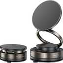 360 Rotatable Vacuum Magnetic Phone Holder, Foldable Vacuum Magnetic Suction Phone Holder, Multi-Surface Universal Holder for Car Shower Gym, Compatibility (Black)