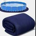 Tinideya Oval Pool Liner Pad Strong Durable Puncture Resistant Floor Mat Polyester Geotextile Above Ground Pool Accessories Delicate Floor Pad for Swimming Pools Bath, Navy(12 x 24 ft)