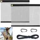 2 Pack Ultralight Rodent Proof Bear Bags,Wire Mesh Hanging Food Storage for Camping & Backpacking, Critter Protection Kit Includes Nylon Rope & Carabiners for Easy Hanging