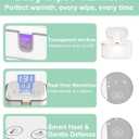 MOMYEASY Baby Wipe Warmer, Large Capacity Wipes Dispenser with 3 Temperature Modes, Even Heating Diaper Wipe Warmer with Night Light, Wipes Warmer for Babies/Adults