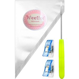 Tipless Piping Bags - 100pcs 12-Inch Disposable Piping Pastry Bag for Royal Icing/Cookies Decorating - Best Frosting Icing Bags Cookie/Cake Decorating Tools - Bonus 2 Clips &1 Scriber Needle