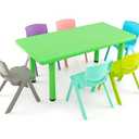 Axidou 48" L x 24" W Kids Table, 1-8 Year Old Toddler Activity Craft Table for Toddlers Home, Nursery, Classrooms - G-Multi