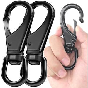 2 PCS Swivel Snap Hooks, 4.62 inch Swivel Hooks, 220 LBS Capacity Heavy Duty Flag Clips, Swivel Carabiner, Stainless Steel Swivel Eye Snaps, Sports, Luggages, Pets, Keychains, Flag Clips for Flagpole