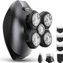 Electric Razor for Men, 5-in-1 Multi-Function Electric Shavers for Men, IPX7 Waterproof Bald Head Shaver with LED Display, Rechargeable Beard Trimmer Body Hair Trimmer, Ideal Gifts for Husband