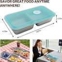 3PCS Reusable Snack Containers with Lids - Stainless Steel Lunch Snack Boxes, Snack Box Containers, Eco-Friendly and Durable Snack Boxes