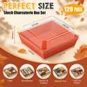 120 Pack Fall Small Charcuterie Boxes with Lid, Autumn, Colors, 5.3 x 4.9 x 2.5 inches