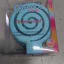 Mini Detangler Travel Hair Brush with Mirror, Makaron Hair Brushes for Women, Men and Kids, Unique 3D Flexible Design for All Hair Types, Styling Accessory, Travel Essentials for Women (BLUE)