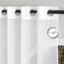 NICETOWN Bedroom Sheer Curtains 54 inch Length - Grommet Top Voile Textured Window Curtains Light and Airy Drapes for Cafe/Loft/Nursery (W54 x L54, 1 Pair, White)