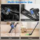 Cordless Vacuum Cleaner, 580W/50Kpa/50Mins Stick Vacuum for Home, LED Touch Screen, Anti-Tangle, Wall Mount Charging Lightweight Rechargeable Vacuum for Carpet Pet Hair Hardwood Floor Blue