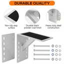 MECTL Frame Mounted Trailer Step,Boat Trailer Step,Supports up to 300 lbs,Non-Slip Surface (Silvery, 2 Pack)