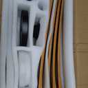 60 Inch Ceiling Fans with Lights Remote Control, Modern Ceiling Fan 5 Blades Wood Fan for Outdoor, 3 Downrods, ETL Listed, Timer, 6 Speeds Reversible Quiet Dc Motor for Patios, 60in Yellow Walnut