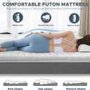 Japanese Futon Floor Mattress, 100% High Density Comfortable Foam, 3.5" Thicken Foldable Mattress Tatami Mat Sleeping Pad, Ideal for Comfort and Support, Kids Floor Lounger Pillow Bed Sofa (Twin