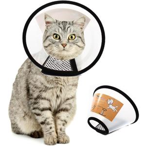 Plastic Pet Recovery Collars & Cones for Dogs and Cats After Surgery Adjustable Dog Neck Cone Surgical Elizabeth E-Collar Prevent Biting and Stop Licking Wound (XXXS) (XXXS (Neck: 5.2-6.7 in))