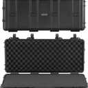VEVOR Rifle Case, Rifle Hard Case with 4 Layers Fully-protective Foams, Lockable Hard Gun Case with Wheels, IP67 Waterproof & Crushproof, for Rifles or Shotguns, 36 inch