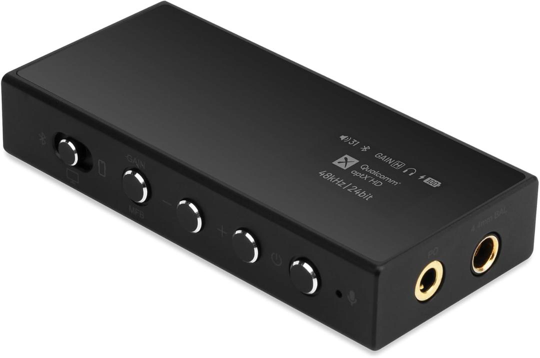 Questyle M18i Headphone Amplifier Bluetooth 5.4 Receiver Portable USB DAC Amps High Resolution with 4.4mm and 3.5mm Dual Outputs Supports PCM 384kHz/DSD256 LDAC Lossless for Smartphones/PC/Laptops