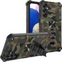 for Samsung Galaxy A16 5G / A16 4G Case, Camouflage Design Phone Case with Built-in Kickstand Heavy Duty Shockproof Military Grade Camo Protective Cover for Samsung Galaxy A16, Army Green