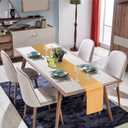 Yellow Gold Table Runner 12x108 Inch - 4 Pack Satin Table Runners, Smooth Table Runner for Party Wedding Banquets Birthday