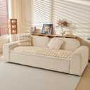 Couch Covers for Pets Washable Sofa Covers for Dogs Cats Anti-Slip Sofa SlipCover for 3-4 Cushion Couches Pet-Friendly Furniture Protector Covers for Living Room (27.6" x 71", Beige)