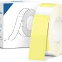 POLONO Genuine P31S Label Maker Tape, Adapted Label Print Paper, 12x40mm(0.47"x1.57"), Standard Laminated Self-Adhesive Label Tape, Label Maker Tape Refill for Home Office, 540 Labels,  Yellow, 3 Pack