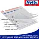Hefty Shrink-Pak Mattress Bags for Moving - King/California King Size | Heavy Duty & Water Resistant Vacuum Compression Mattress Bag, Storage Protection Mattress Cover for Moving