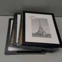 upsimples 8x10 Picture Frame Set of 5, Display Pictures 5x7 with Mat or 8 x 10 Without, Wall Gallery Photo Frames, Black