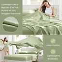 Comfort Spaces 100% Cotton Sheets Twin XL, Breathable & Soft Cotton Sheets, Naturally Cool Cotton Bed Sheets with 12" Elastic Pocket Fits up to 14" Mattress, All Seasons Sheet Set, Sage Green 3 Piece