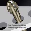 4 x Four-Flute Sawtooth Eccentric Drill Bit Multifunction Four Edged Serrated Eccentric Drill 4-Flute High Hardness Four Edged Serrated Drill Bit Set 4/5/6/8/10/12mm for Concrete Tile Ceramic Wood