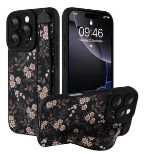 Ufbara Compatible with iPhone 16 Pro Case for Women Men, Cute Flower