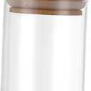 Clear Sealed Glass Bottle Mini Round Reusable Crafts Food Containers Airtight Jar Multipurpose for Travel Cupboard Refrigerator Home Snack