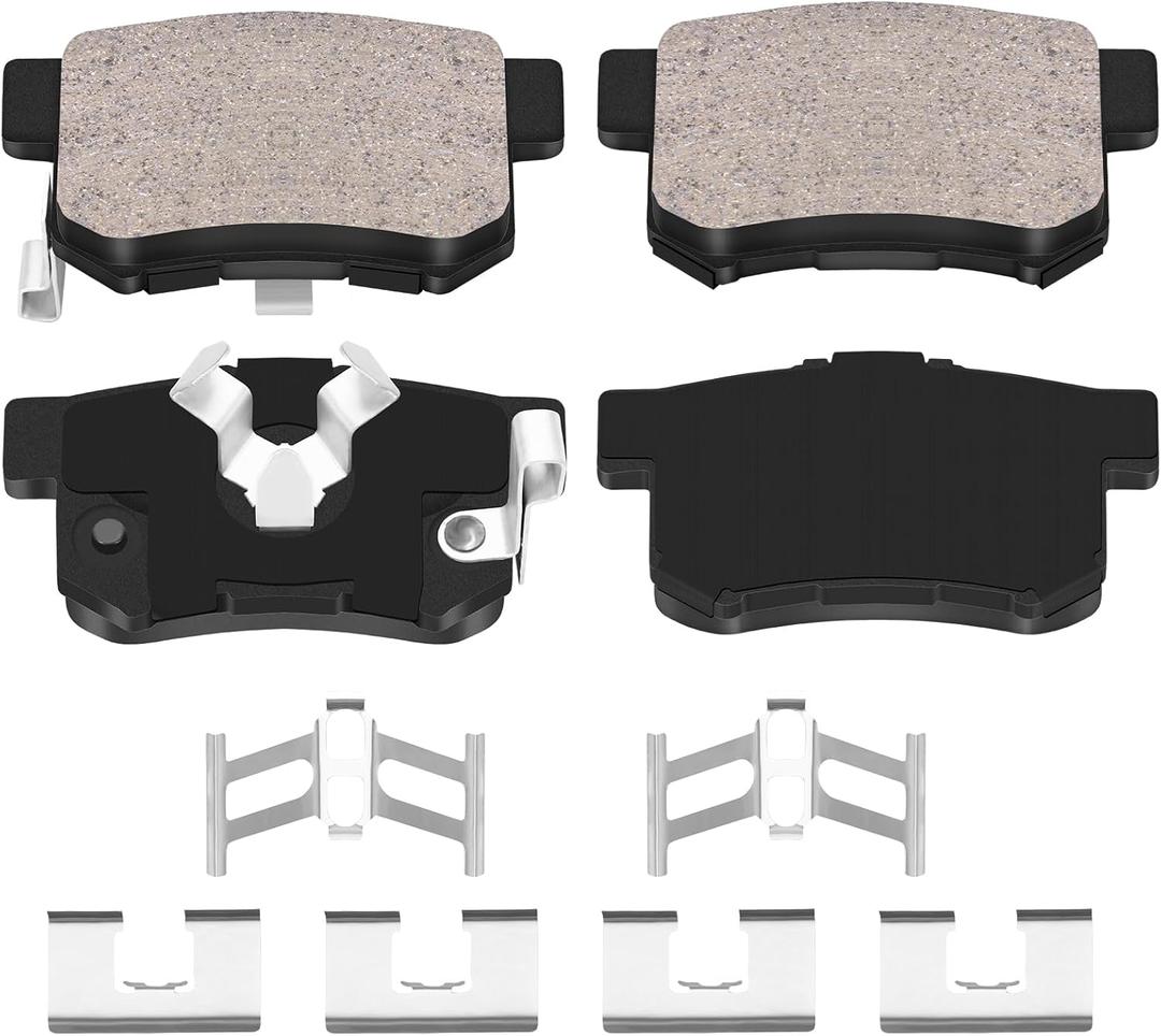 Automotive Replacement Rear Brake Pads Fit Acura RDX,Honda Accord Crosstour/Crosstour/CR-V,Ceramic Disc Brake Pads for Car Rear Rotors,Reliable Stopping Power,Smooth and Noiseless (HZ1086)