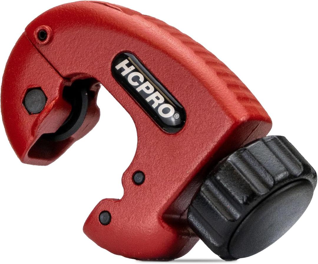 Mini Copper Pipe Cutter 1/8"-1-1/8" Tubing Cutter Tool  HVAC & Plumbing Tube Cutter for Copper, Aluminum, Brass  Close Quarters Pipe Cutting Tool  Heavy Duty Steel Blade  HCPRO