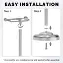Toilet Paper Holder Stand, Brushed Nickel Toilet Paper Holder Free Standing, Post Pivoting Design & Stable Weighted Base SUS304 Stainless Steel for Bathroom(Mega Roll)