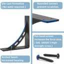 6 inch x 5 inch Heavy Duty Shelf Brackets ,Premium Alloy Metal Mantel Brackets (Set of 2) Fireplace Mantel Brackets - Countertop Support (6'' x 5 '')